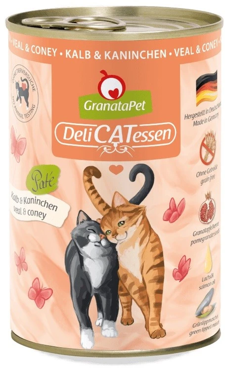 Fox4Pets GRANATAPET DeliCATessen Veal and coney – šlapias kačių maistas – 400g