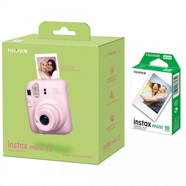 Fujifilm Momentinis fotoaparatas instax mini 12 BLOSSOM Rožinis+instax mini glossy (10pl)