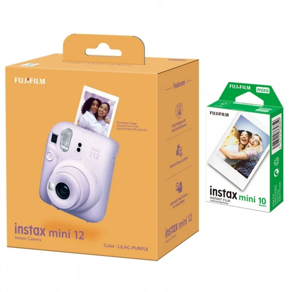 Fujifilm Momentinis fotoaparatas instax mini 12 LILAC PURPLE+instax mini glossy (10pl)