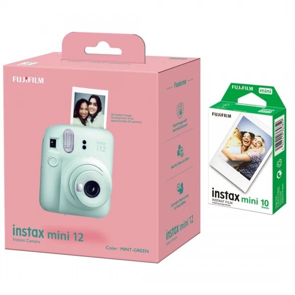 Fujifilm Momentinis fotoaparatas instax mini 12 MINT Žalias+instax mini glossy (10pl)
