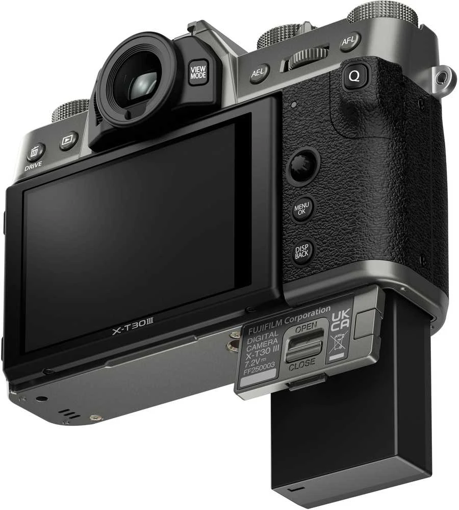 Fujifilm X-T30 III + 13-33mm, charcoal sidabrinis