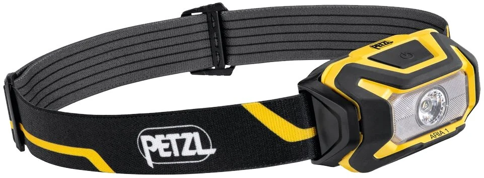 Galvos žibintas - Petzl Aria 1R, 450 Liumenų, 100m Spindulio Atstumas, IP67, Įkraunamas Juodas