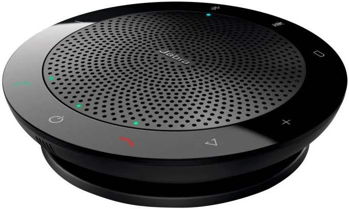 JABRA SPEAK 510 garsiakalbis, skirtas UC ir amp; BT USB konferencijos sprendimas 360 laipsnių mikrofono prijungimo ir atkūrimo nutildymo ir garsumo mygtukas