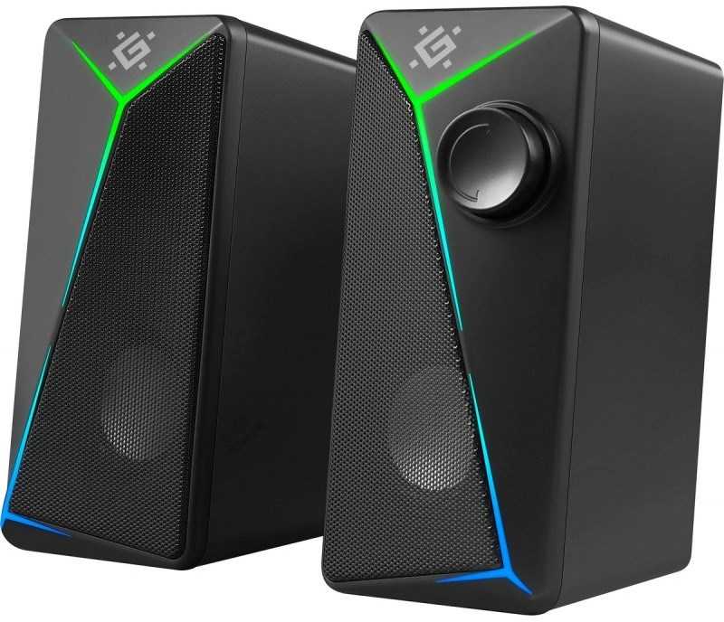 PC Speakers 2.0 DEFENDER J5 2.0 6W LED USB juodas