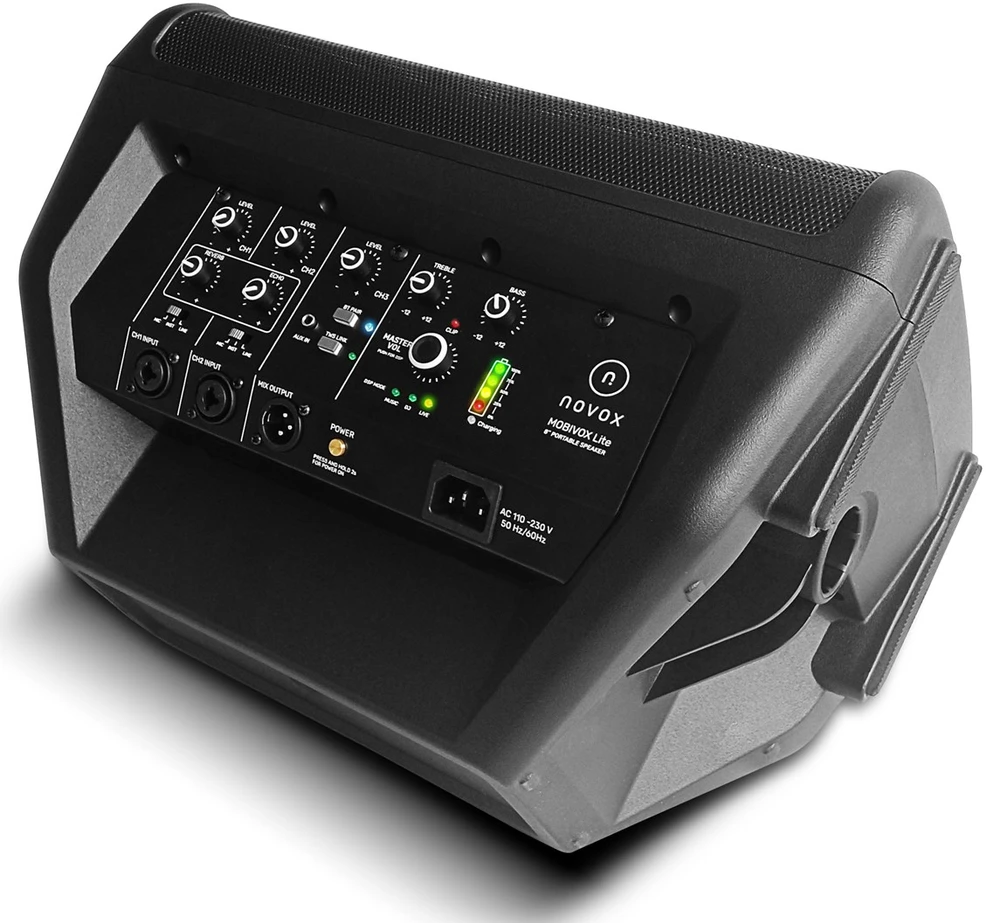 Novox MOBIVOX Lite - 300 W baterijomis maitinama aktyvi kolonėlė, juoda