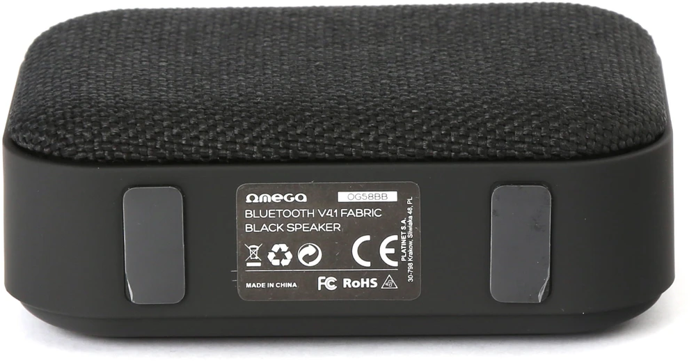 Garsiakalbis - Omega OG58BB Juodas 3 W FM Radijas „MicroSD“ Linijinė Įvestis 400 mAh 112 × 83 × 40 mm 195 g Juodas