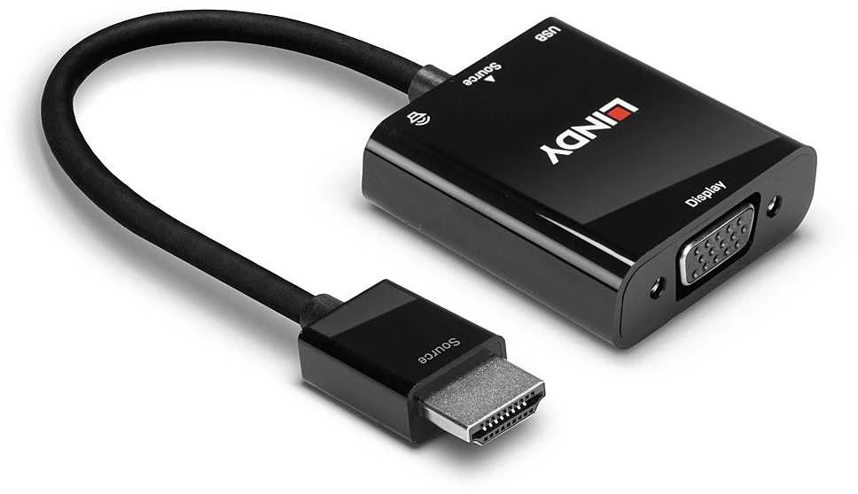 Garso Adapteris - LINDY HDMI į VGA ir Garso Keitiklis, 1920x1200@60Hz