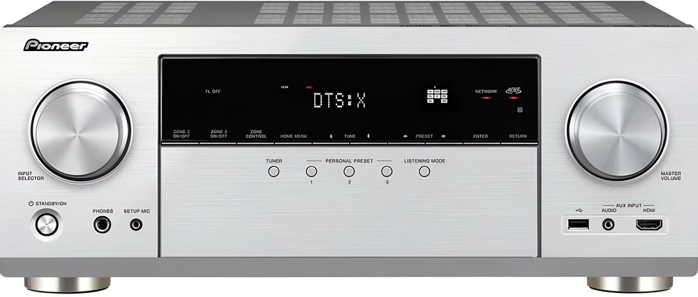 Pioneer VSX-LX305 sidabrinis home cinema receiver