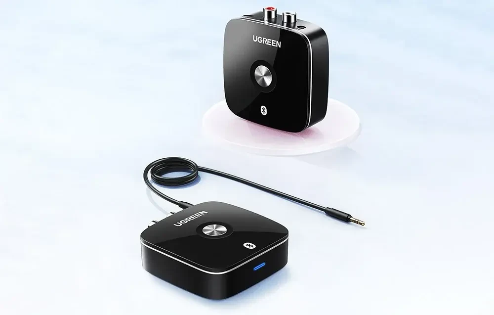 Ugreen Bluetooth 5.1 aptX garso imtuvas su 3.5mm (AUX), 2xRCA lizdais