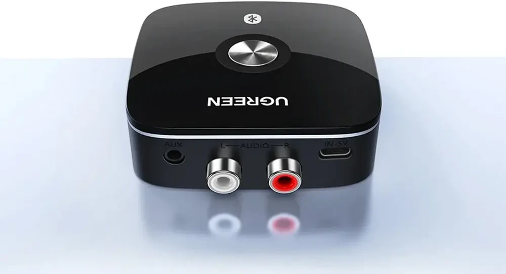 Ugreen Bluetooth 5.1 aptX garso imtuvas su 3.5mm (AUX), 2xRCA lizdais