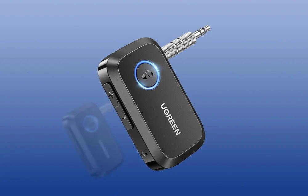 Ugreen CM596 Bluetooth 5.3 AUX garso imtuvas - juodas