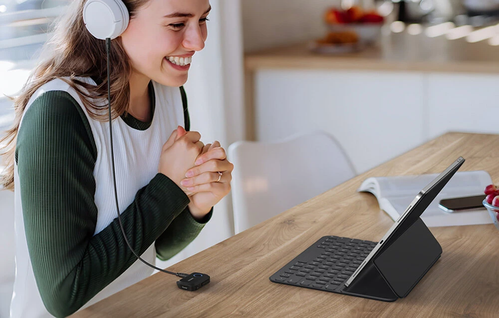 Ugreen CM596 Bluetooth 5.3 AUX garso imtuvas - juodas