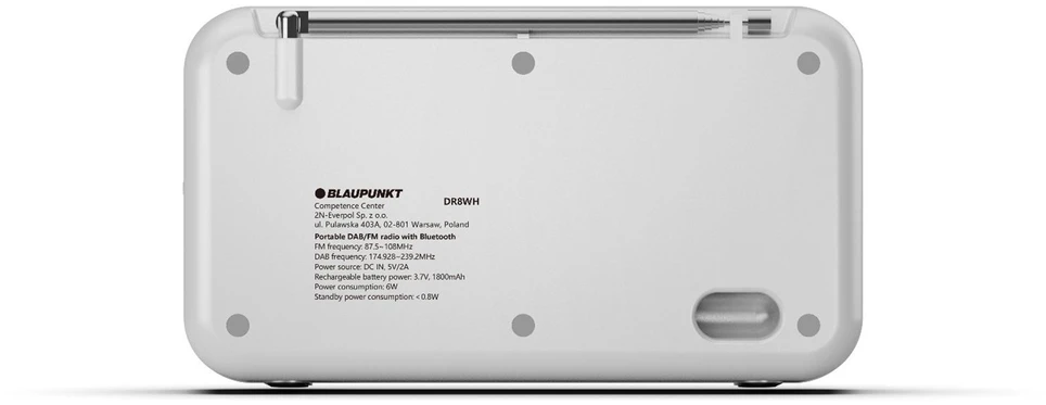 Blaupunkt DR8WH Portable radio Baltas