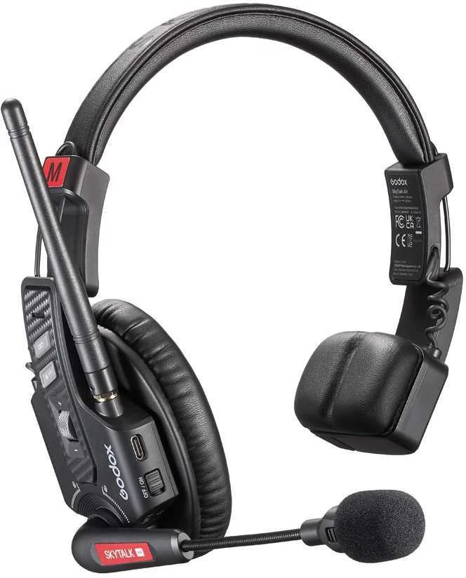 Garso įranga - Godox Skytalk Air 4S interkomo sistema 4 vartotojams 500m nuotolis juoda