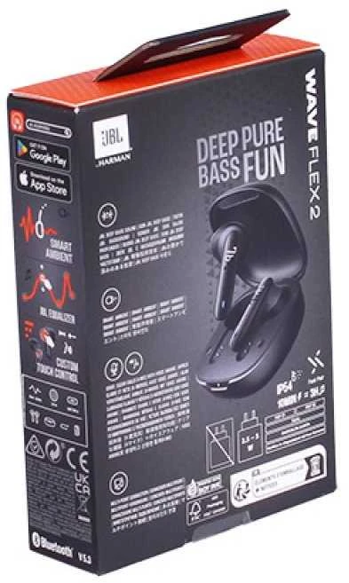 Ausinės JBL Wave Flex 2 TWS Bluetooth Belaidės In-Ear Earbuds Juodas EU