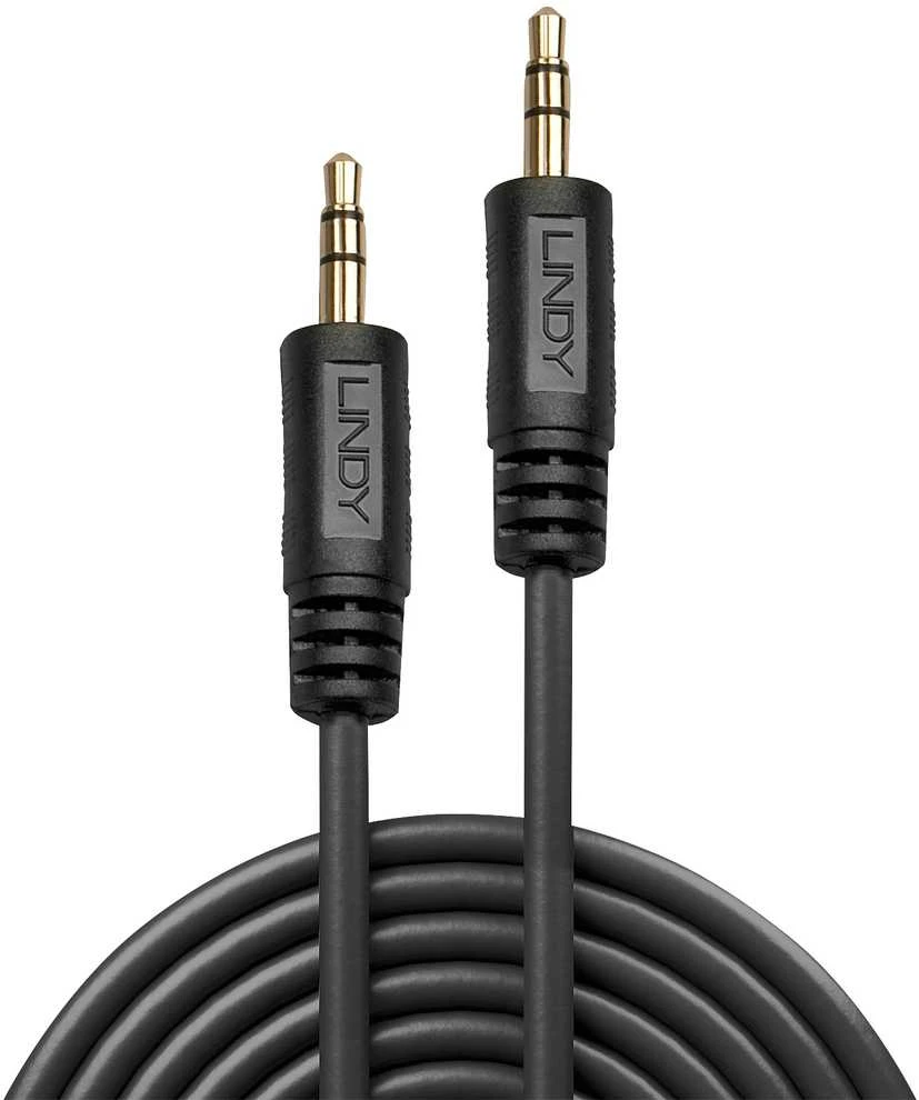 LINDY 3.5 mm garso kabelis su auksinėmis jungtimis