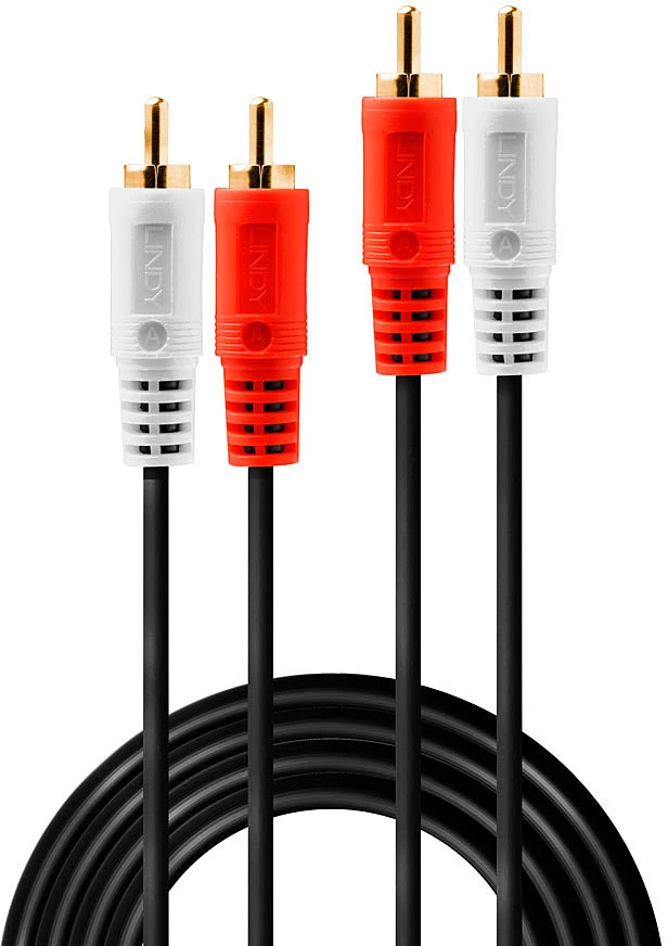Garso Kabelis - Lindy Premium Stereo RCA 3 m Auksu Padengtas