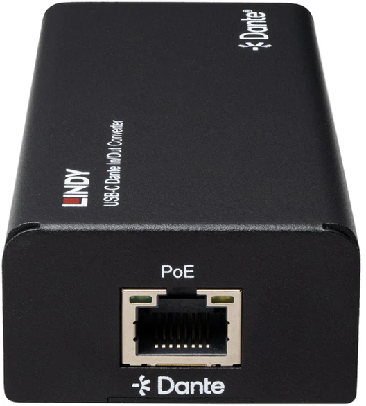 Lindy Dante keitiklis su RJ45 PoE jungtimi