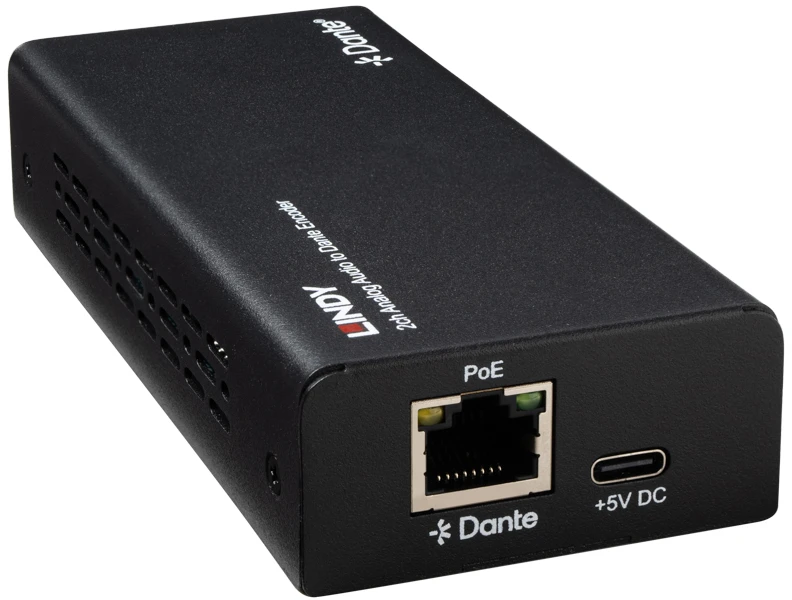 Lindy Dante garso kodavimo įrenginys su RJ45 ir USB-C jungtimis