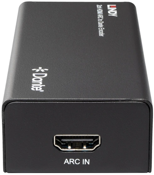 Garso Koduoklis - Lindy 2ch HDMI ARC į Dante Koduoklį, 24-bit, 100m, Juodas