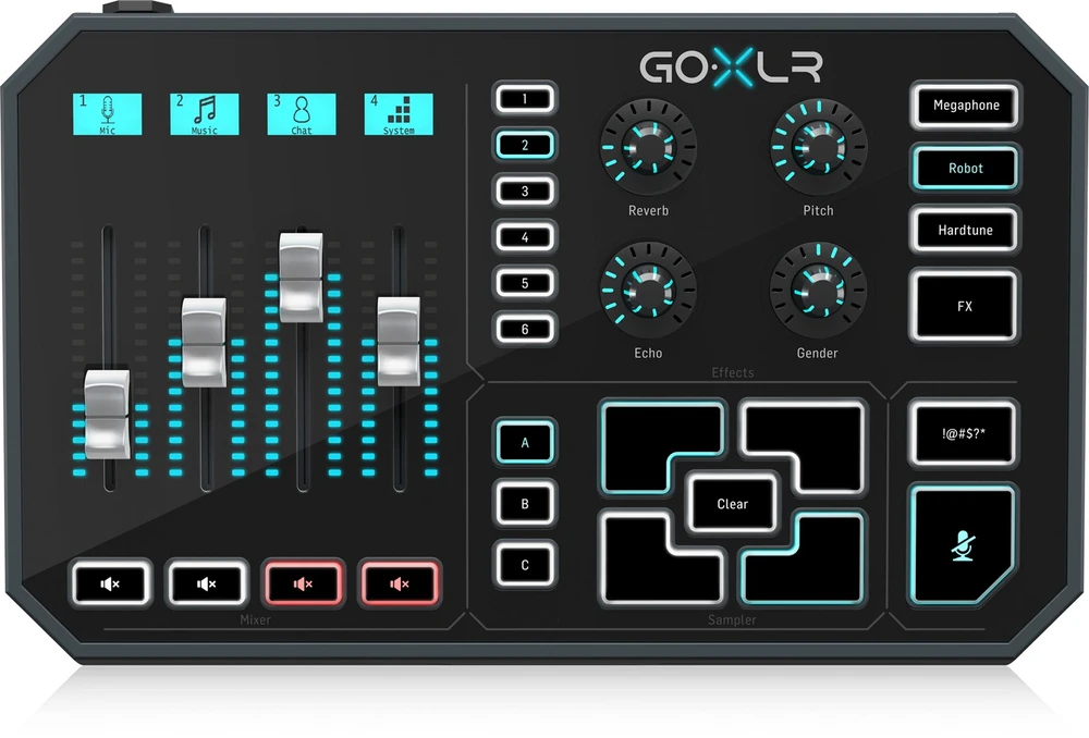 TC Helicon GO XLR – maišytuvas ir sempleris transliacijoms