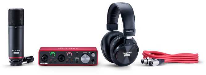 Įrašų kūrimo komplektas Focusrite Scarlett 2i2 Studio 4th Gen