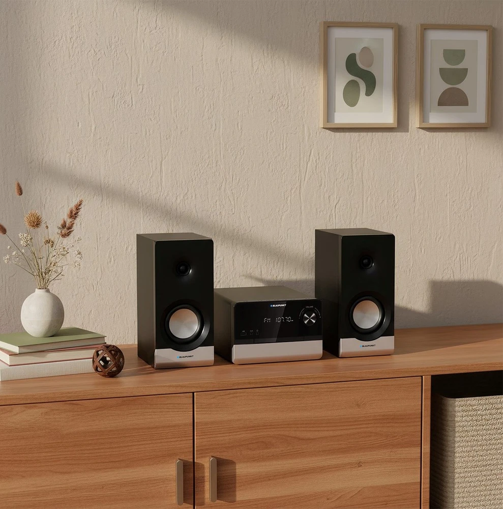 Garso sistema - Blaupunkt MS40.2BT Micro Hi-Fi sistema 100W Bluetooth juoda