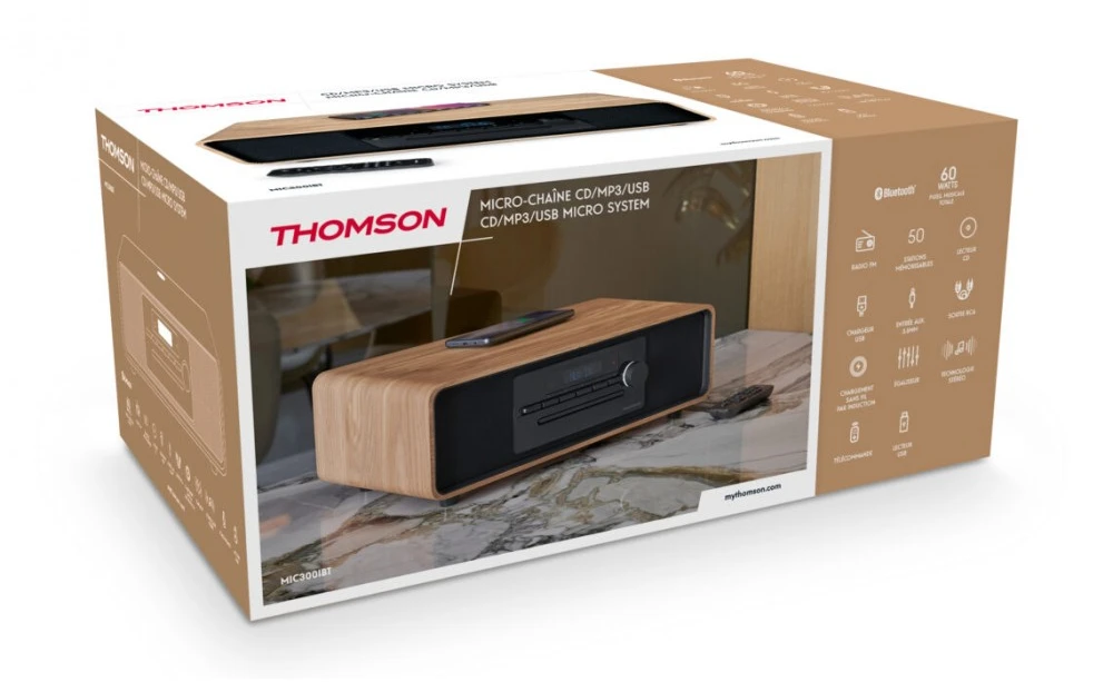 Muzikinis centras Garso sistema - Thomson Micro 50W Bluetooth CD/USB/FM radijas