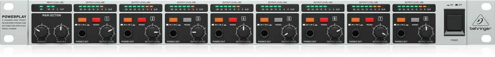 Garso stiprintuvas - Behringer HA8000 V2 8 kanalų scenai