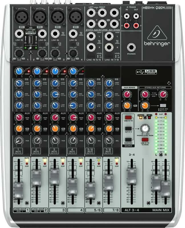 Garsų Pultas - Behringer Q1204USB 12 Kanalų