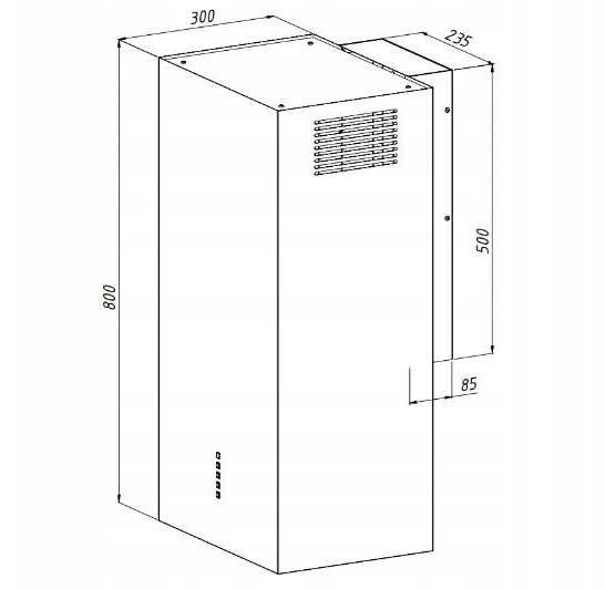 AKPO WK-4 CUBERA WL Juodas MAT T520 M3 hood / Juodas ALUMINIUM FILTER