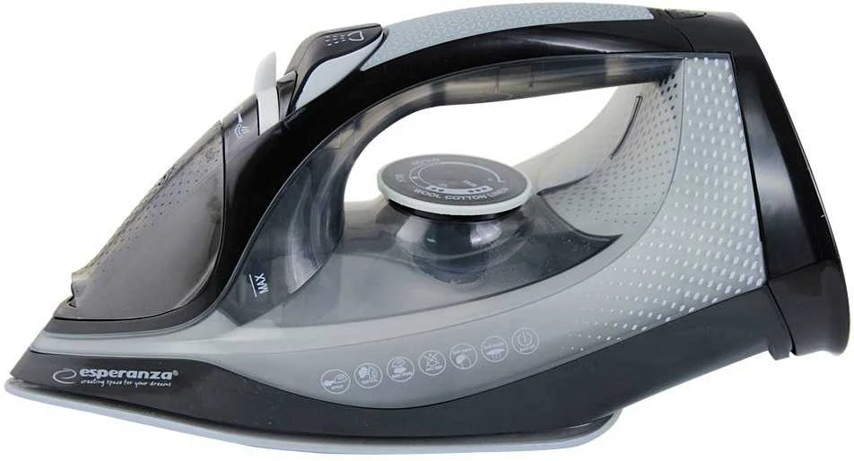 Esperanza EHI011 Garų lygintuvas Ceramic soleplate Pilkas, Juodas 2600 W