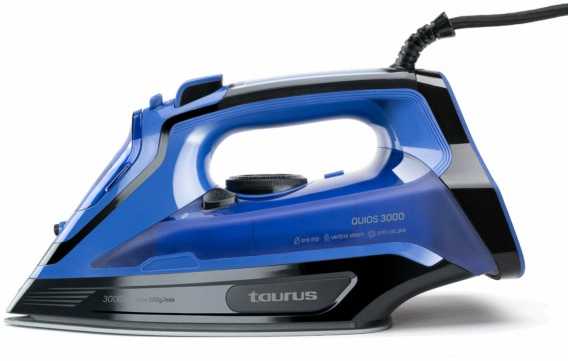 Garų Lygintuvas - Taurus 3000 W, Keraminis Padas, Juoda/Mėlyna