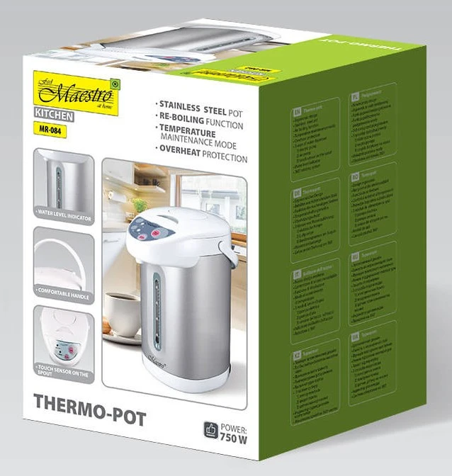 Virdulys Garų Puodas - Maestro MR-084 4,5 L Nerūdijantis Plienas Balta