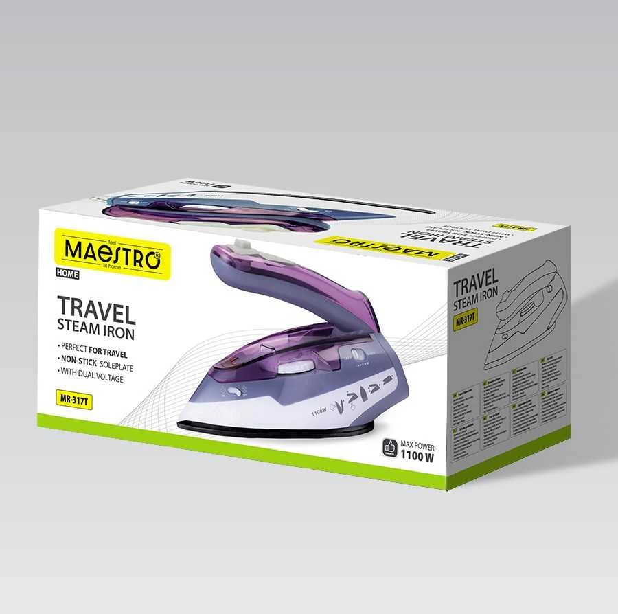 Garų lygintuvas MAESTRO MR-317T 1100W travel iron Violetinė
