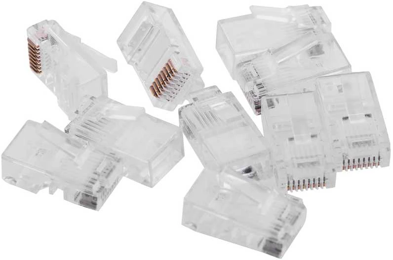 GEMBIRD PLUG3UP6/100modulinis LAN kištukas 6u auksinis padengtas - rinkinyje 100 vnt.