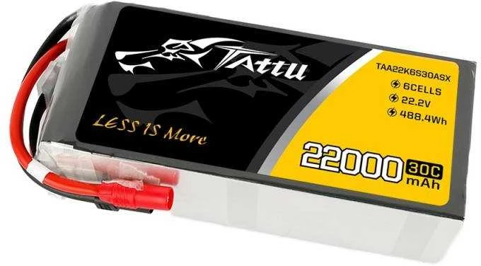 Gens Ace & Tattu Tattu 22000mAh 22.2V 30C 6S1P LiPo AS150 + XT150 akumuliatorius