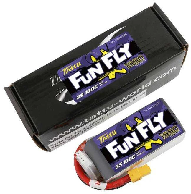 Gens Ace & Tattu Tattu Funfly 1550mAh 11.1V 100C 3S1P akumuliatorius