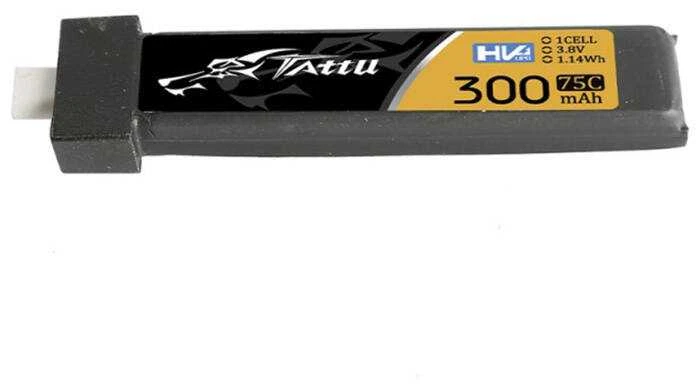 Gens Ace & Tattu Tattu LiPo 300mAh 3.8V 75C 1S1P HV BT2.0.5 akumuliatoriai (5 vnt.)