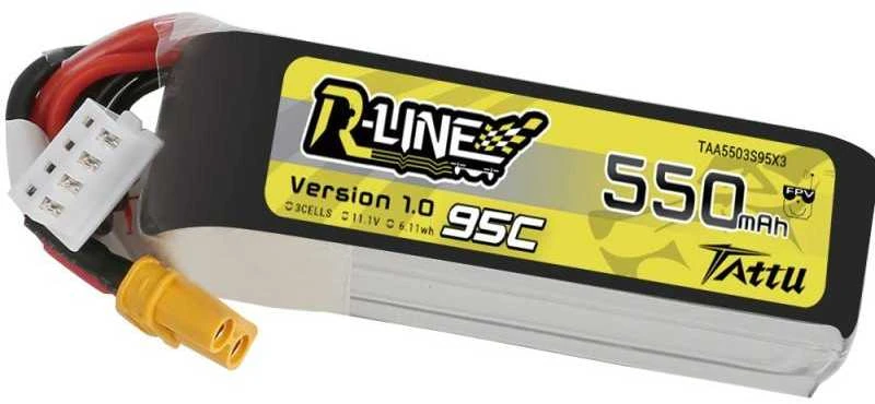 Gens Ace & Tattu Akumuliatorius Tattu R -Line 550mAh 11.1V 95C 3S1P XT30
