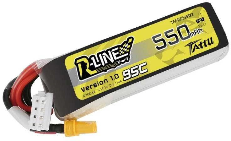 Gens Ace & Tattu Akumuliatorius Tattu R -Line 550mAh 11.1V 95C 3S1P XT30