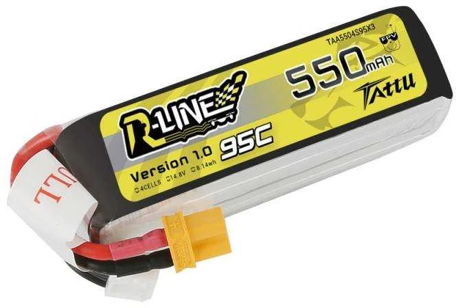 Gens Ace & Tattu Akumuliatorius Tattu R -Line 550mAh 14.8V 95C 4S1P