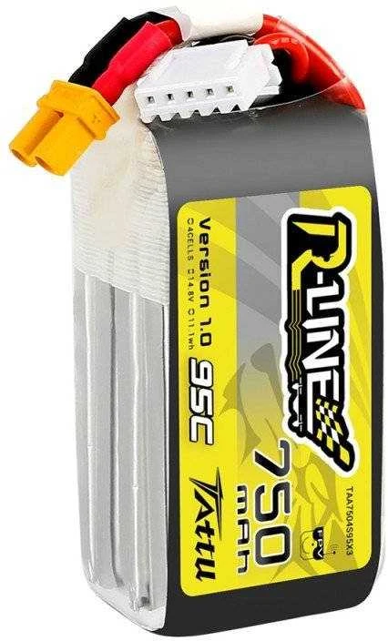Gens Ace & Tattu Akumuliatorius R-Line 750mAh 14.8V 95C 4S1P JST-XHR
