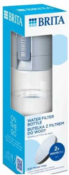 Gertuvė Brita Vital Filtering bottle 0.6 l Pastel mėlynas