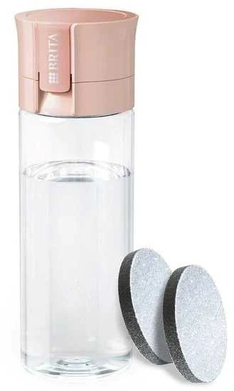 Gertuvė Brita Vital filtravimo butelis 0,6 l, pastelinės persikinės spalvos