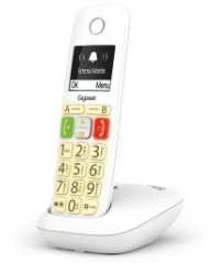 Belaidis telefonas - Gigaset E290 Duo Dideli Mygtukai, 150 Telefono Knygos Įrašų, Balta