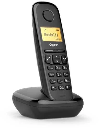 Belaidis telefonas - Gigaset A170 18h Pokalbio Laikas, 50 Kontaktų, ECO DECT Juodas