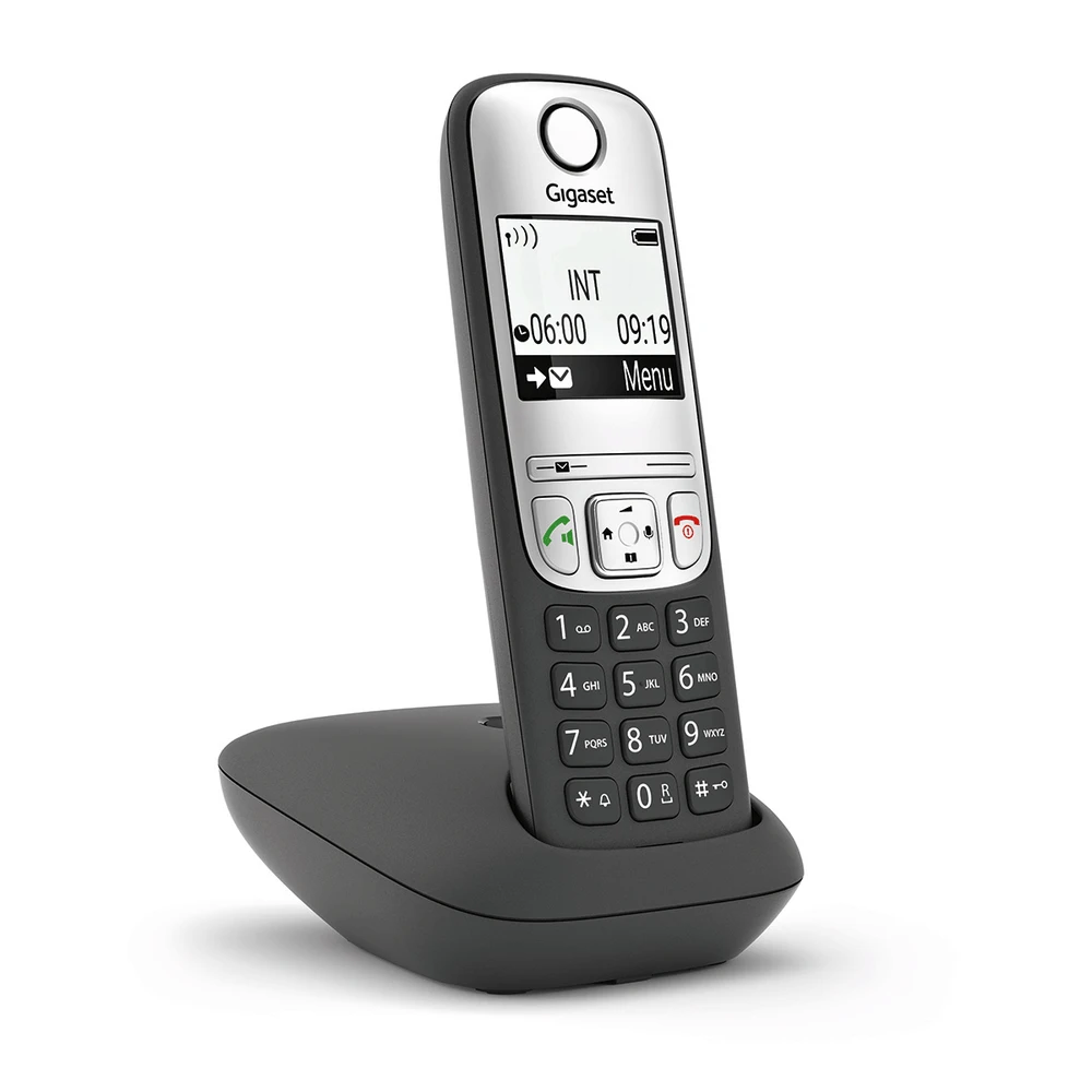 Belaidis telefonas - GIGASET A690 100 Įrašų Telefonų Knyga, 14h Pokalbių Laikas, Juodas