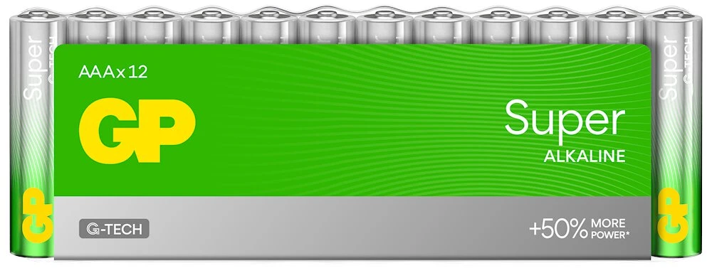 Gp Batteries Baterija - GP LR03 12 Vnt. Super Alkaline Baterijos