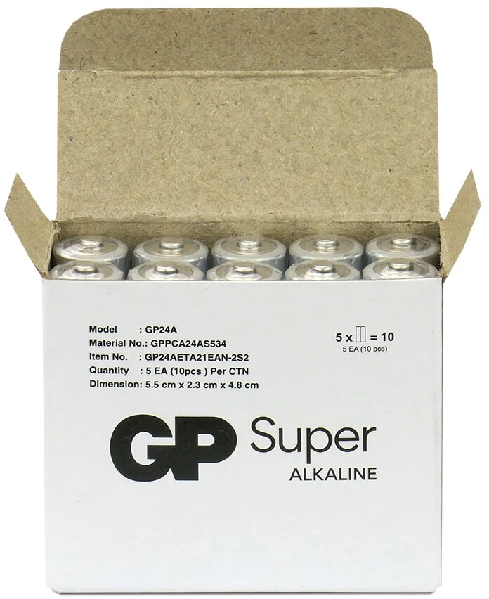 GP Battery Baterija - GP LR03 G-TECH 10 vnt. šarminės baterijos